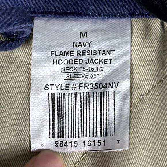 Rasco FR Fire Flame Resistant Hooded Jacket CAT 4 Duck Canvas Quilted Medium - Picture 5 of 14